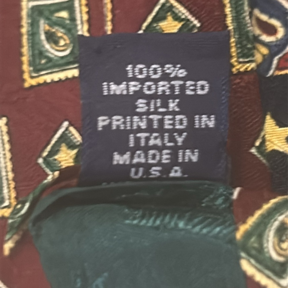Tommy Hilfiger Silk Multicolor Patterned Tie - Picture 5 of 5